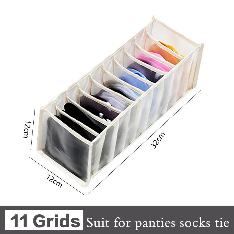 Underwear & Clothing Organizer Storage Box – Sports Bra, Socks & Panties Drawer Divider for Wardrobe & Cabinet Organization