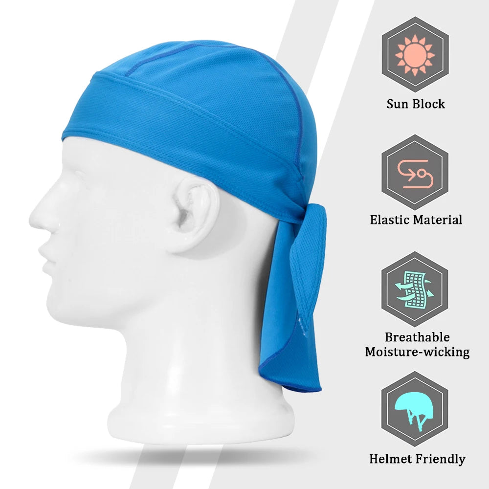 Bicycle Cycling Headband — Sweat-Wicking, Quick-Dry Sun-Protective Headscarf Bandana for Outdoor Sports