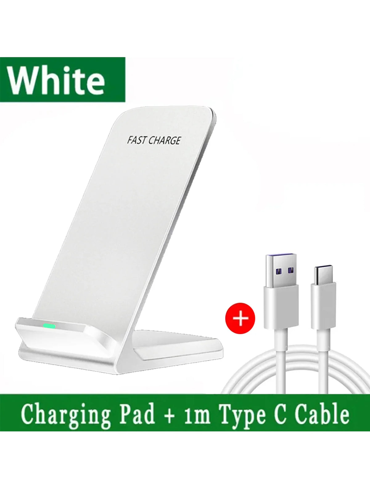 30W Wireless Charger Stand - Fast Charging Pad Dock for iPhone 17/16/15/14/13, Samsung & Xiaomi