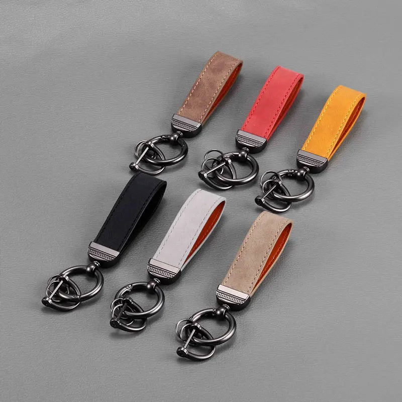 PU Leather Keychain – Car Key Ring Strap for Women & Men, Waist Wallet Holder, Business & Party Gift