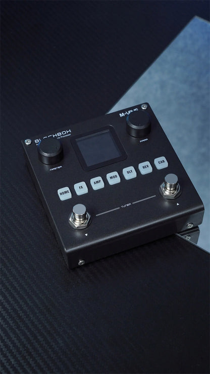 M-VAVE BLACKBOX Multifunctional Guitar/Bass Effect Pedal – 80 Editable Presets, 6 Effects Modules, Built-in Battery