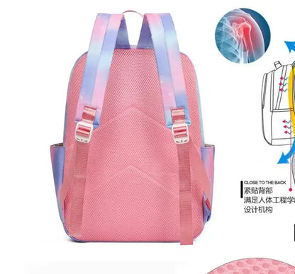 3Pcs Lilo & Stitch School Backpack Set – Colorful Cartoon Bookbag with Lunch Bag for Kids & Teens