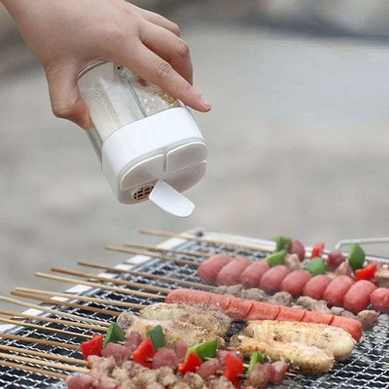 4-in-1 Travel Camping Spice Kit - Plastic Seasoning Spice Shaker with Dispenser - Essential Camping Spice Containers (1PC)