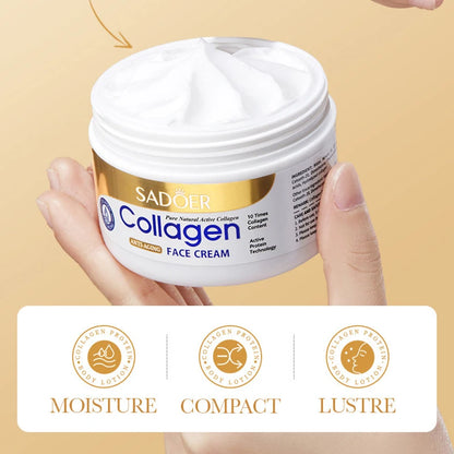 SADOER Collagen Firming Face Cream - Hydrating and Moisturizing Facial Skincare for Smoother, Firmer-Looking Skin