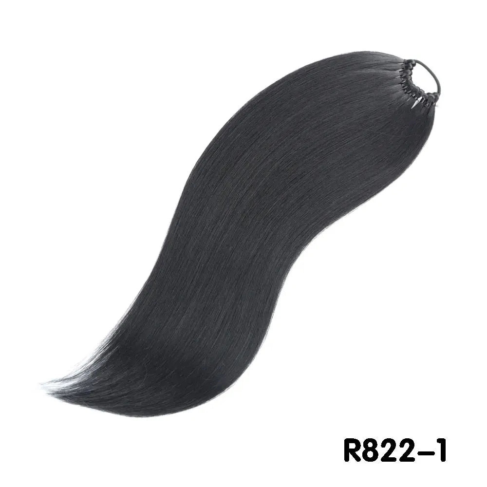 AZQUEEN 24-Inch Long Straight Ponytail Extension – Synthetic Fake Hairpiece for Women