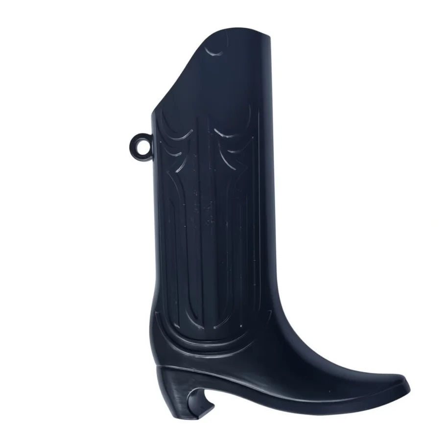 Metal Cowboy Boot Lighter Case - Cute Cat Eye Rhinestone Embroidered Zinc Alloy BIC J6 Sleeve Cover