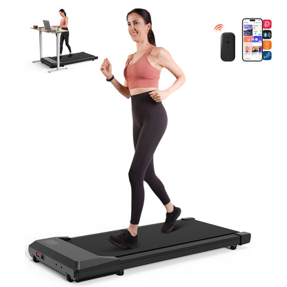2-in-1 Run & Walking Pad – Small Under-Desk Treadmill for Home & Office, Quiet 45dB Portable Mini Treadmill with LED Display