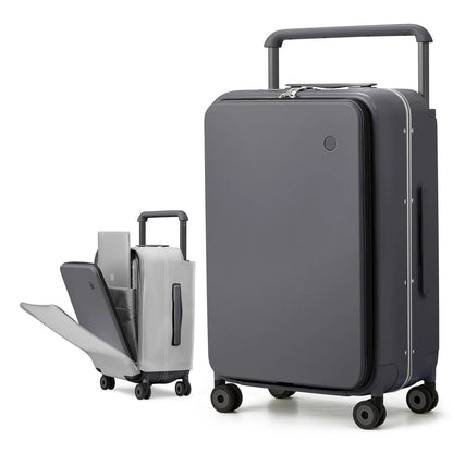 Mixi 20" Wide Handle Carry-On Suitcase – Men & Women Travel Trolley Luggage with PC Aluminum Frame M9275