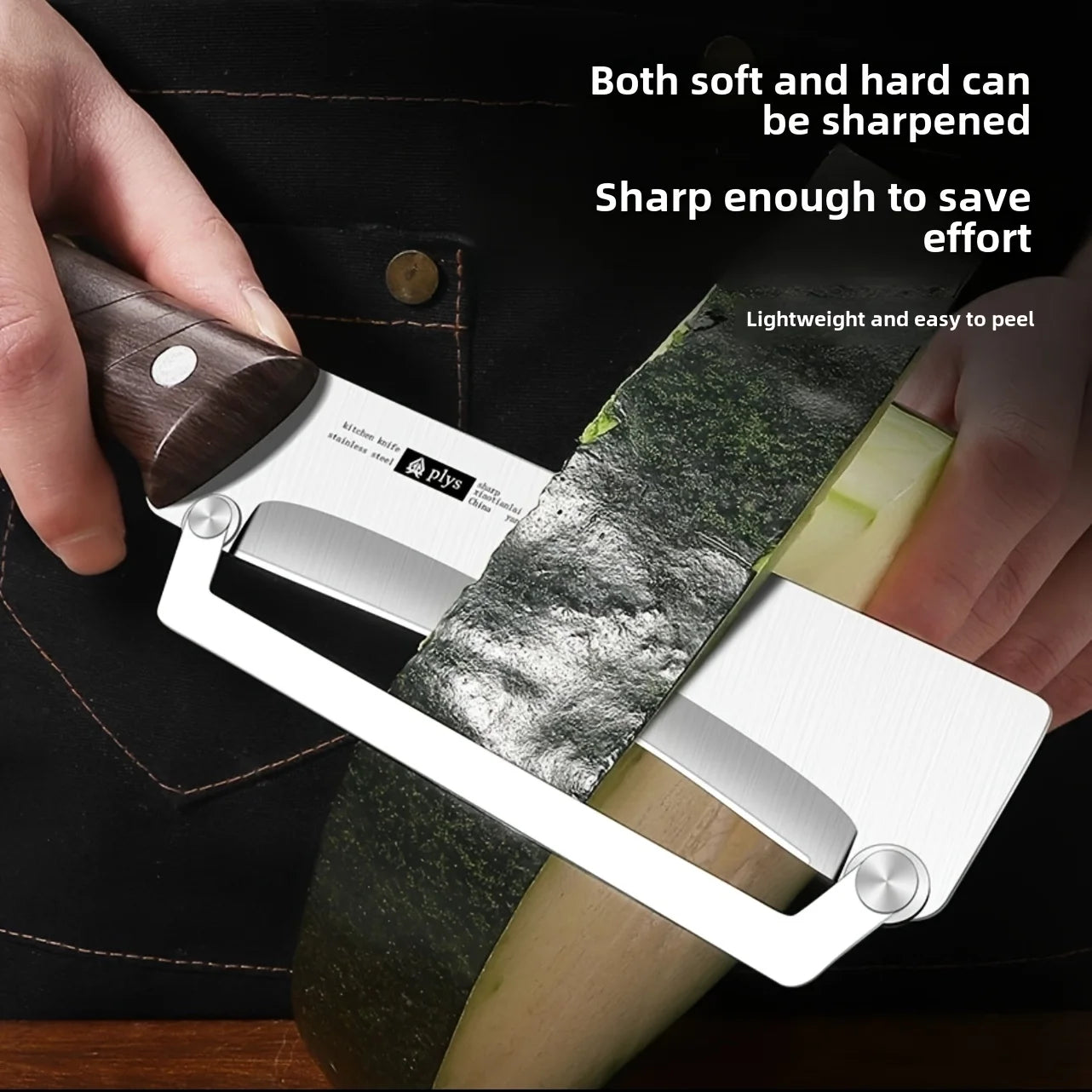 Stainless Steel Fruit & Vegetable Peeler with Wooden Handle – Durable and Smooth Slicing