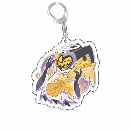 Anime Acrylic Keychain – Vaggie & Alastor Y2K Cartoon Pendant for Bags, Keys & Gifts
