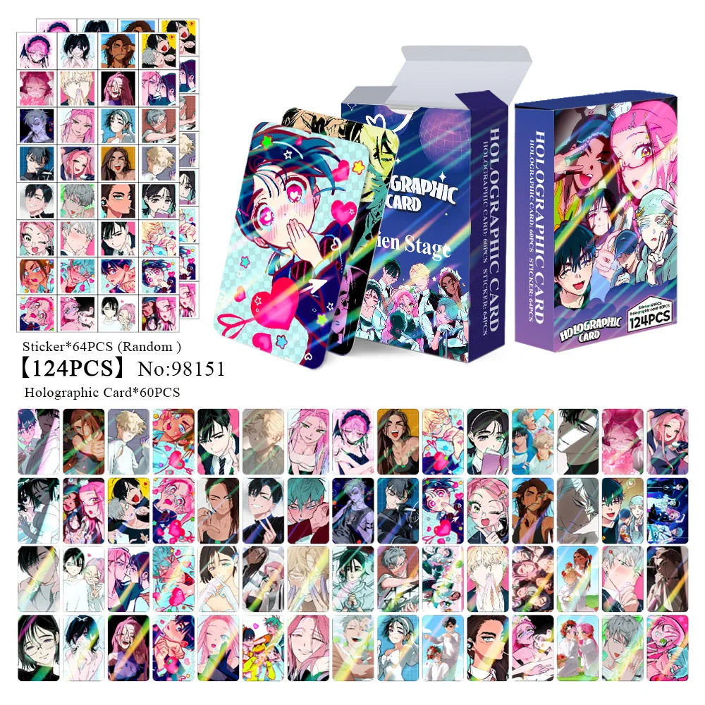 124PCS Alien Stage Holographic LOMO Cards & Stickers - Collectible Fan Gift Set Featuring Luka, Hyuna & Ivan