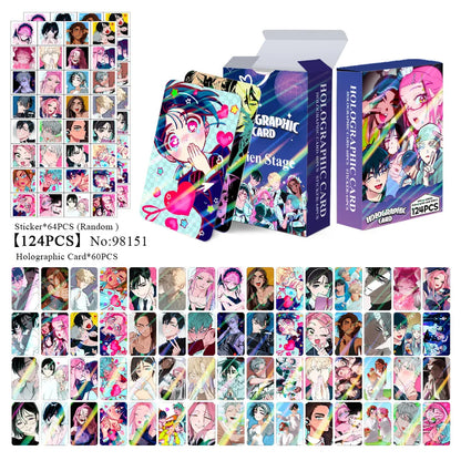 124PCS Alien Stage Holographic LOMO Cards & Stickers - Collectible Fan Gift Set Featuring Luka, Hyuna & Ivan
