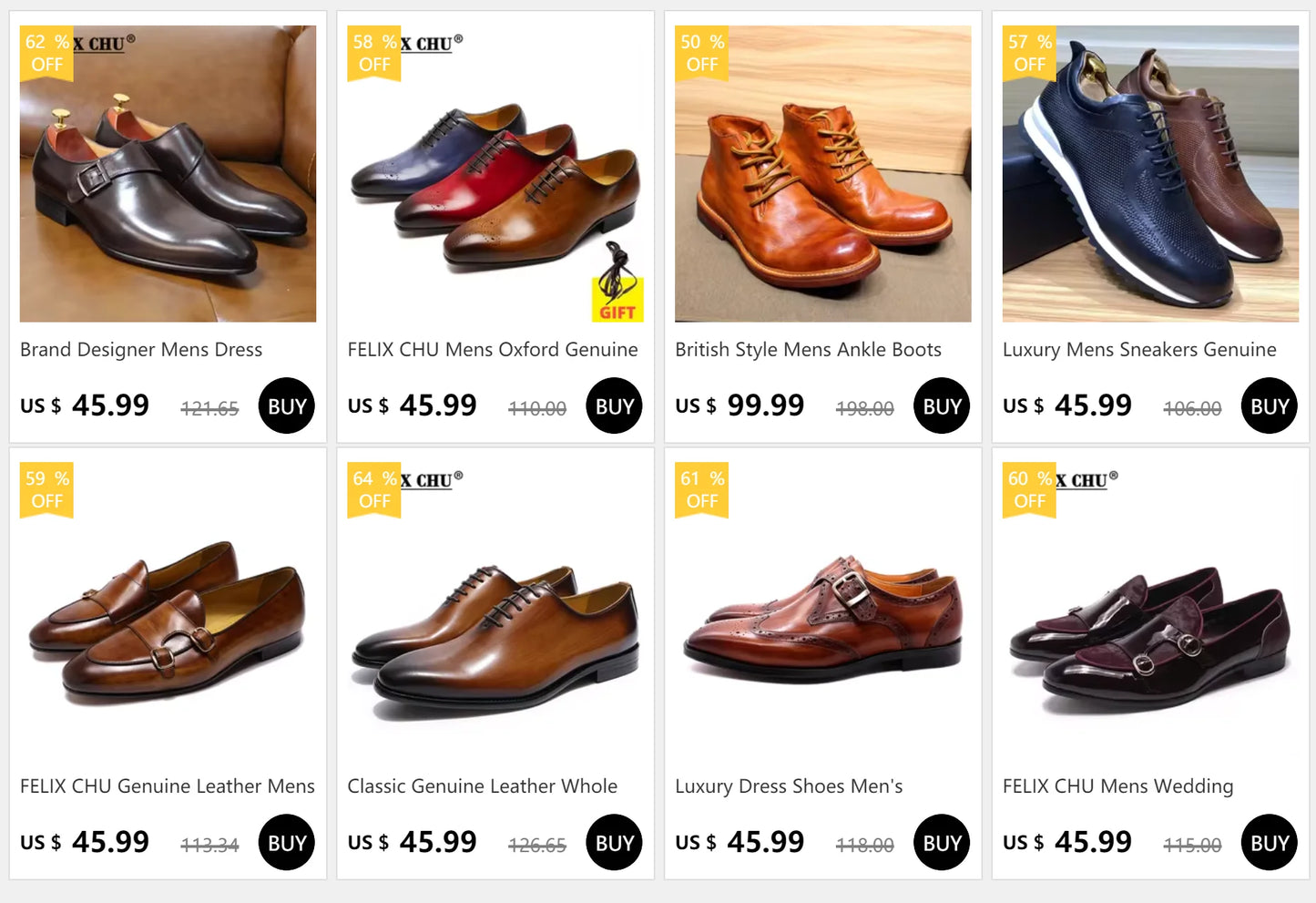 Men’s Luxury Leather Dress Shoes – Italian Wingtip Oxfords & Monk Strap Buckle Brogue for Business, Wedding & Formal Wear