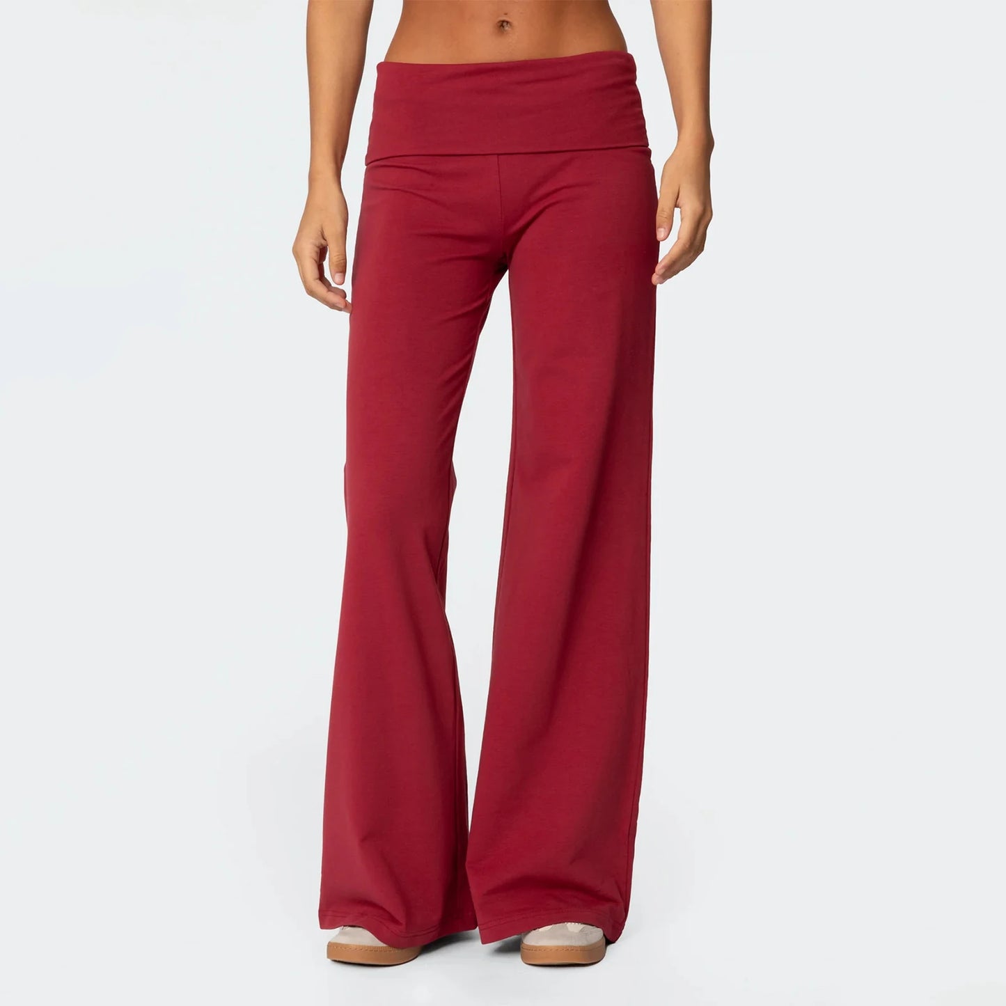 Women’s Casual Wide Leg Sweatpants – Low Rise Flared Yoga Lounge Pants for Teen Girls Back-to-School Outfit
