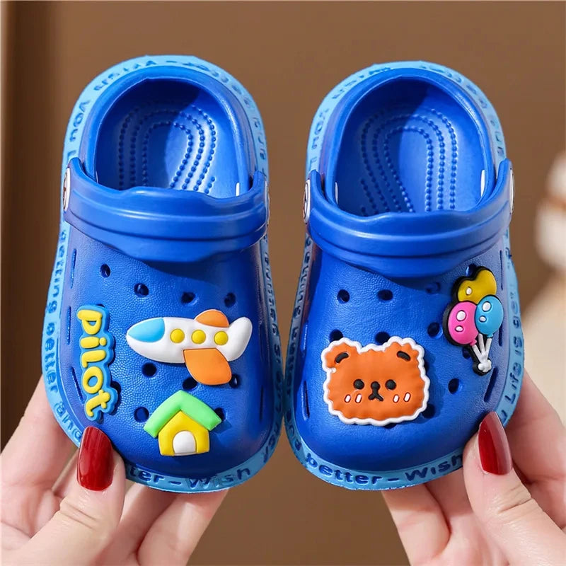 Kids Summer Sandals - Soft Anti-Skid Cartoon Hole Shoes for Boys & Girls
