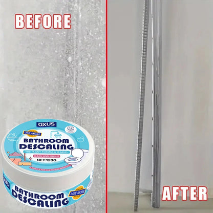 Bathroom Glass Polish Gel - Hard Water Stain and Limescale Remover for Shower Doors, Tiles, and Stainless Steel Surfaces