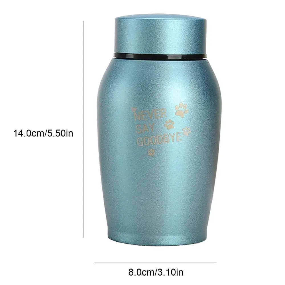 Multi-Colored Stainless Steel Pet Urn – Dog, Cat, Bird, Mouse Cremation Ashes Jar, Sealed Memorial Souvenir