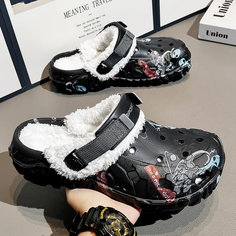 Men’s & Women’s Winter Slippers – Soft Plush Indoor, Non-Slip Removable Sandals, Big Size 47