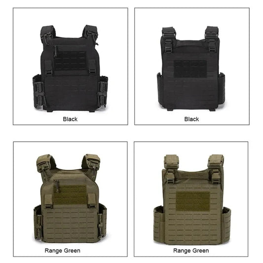 New 6094 Tactical Vest – Quick Detachable, Lightweight Laser-Cut Combat Gear with Protective Plate Carrier