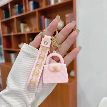 Cartoon Donkey Mini Handbag Keychain – Cute Fragrant Bag Pendant for Girls, Car Keys & Birthday Gift