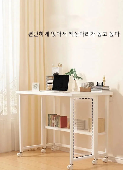 Foldable Computer Desk – Adjustable Laptop Desk for Home & Office, Space-Saving Multifunctional Folding Table