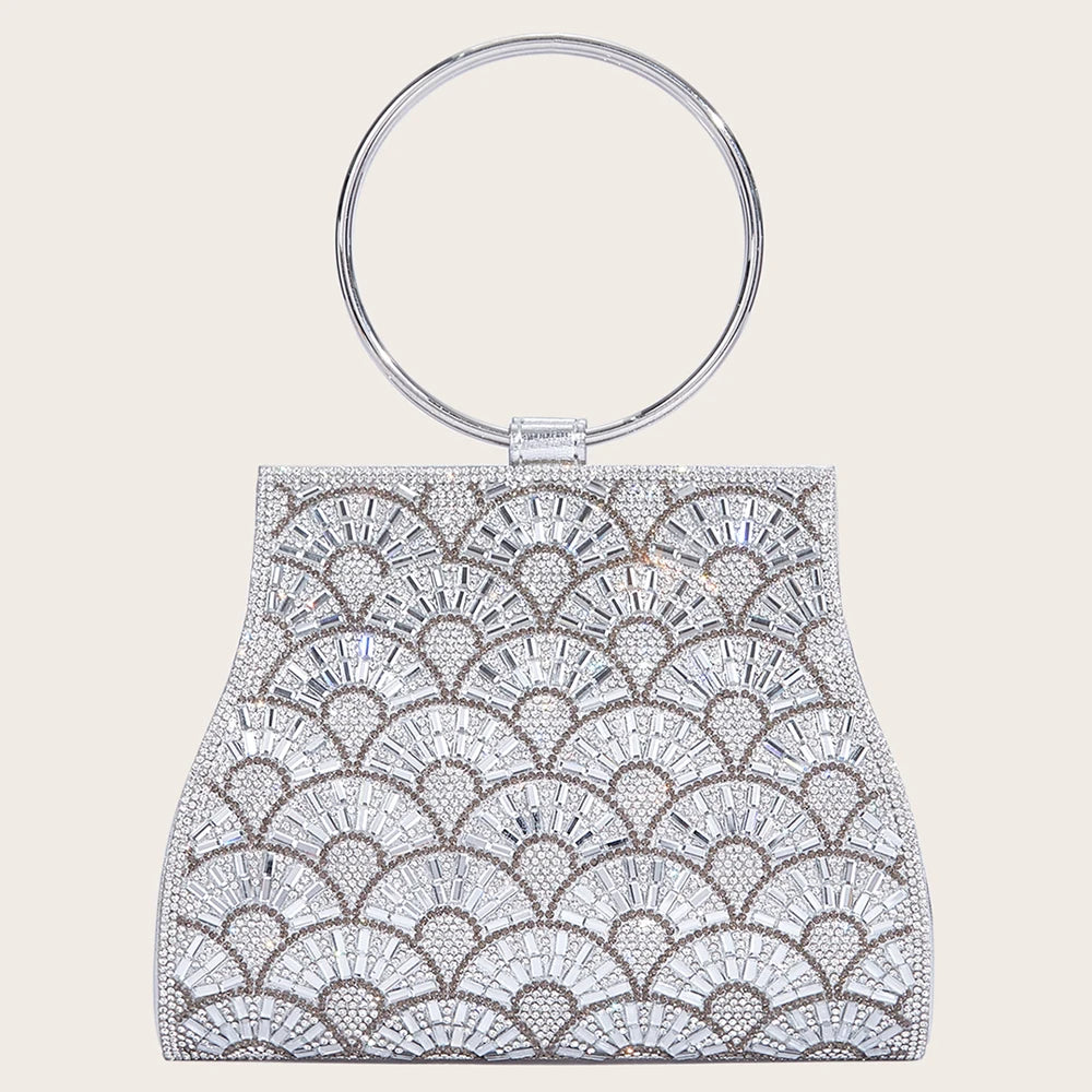 Women’s Rhinestone Diamond Evening Bag – Bridal Clutch Purse for Party, Wedding & Special Occasions