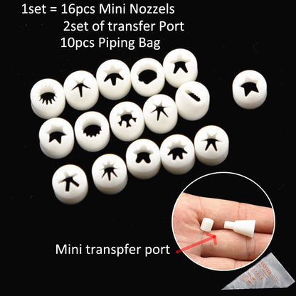 21PCS/13PCS Mini Nozzle Tips Set – Pottery Clay & DIY Dessert Cake Piping Tools