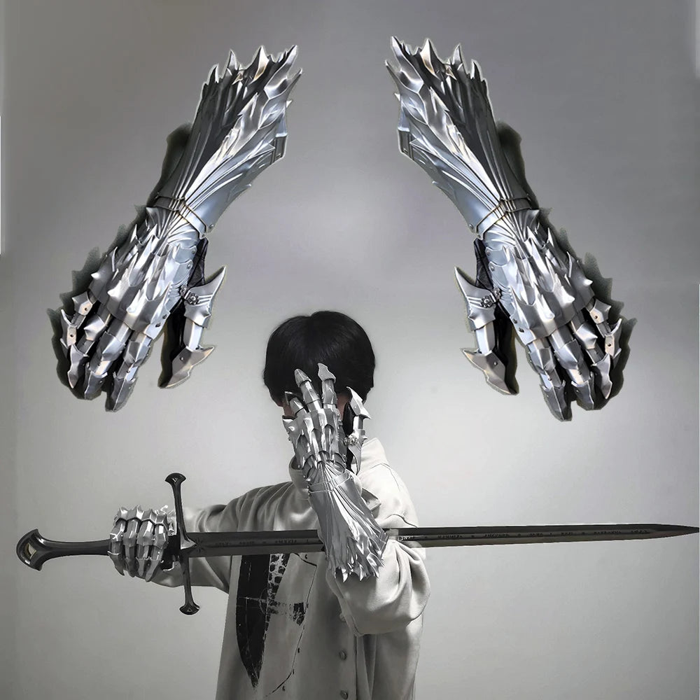 3D Printed Dragon Cosplay Gloves - Customizable Silk PLA Prop Gloves for Boys