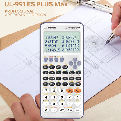 417-Function Scientific Calculator - Large-Screen Water-Based Pen Calculator for Students and Office Use