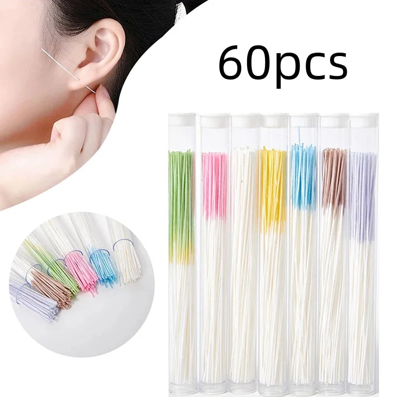 120/60pcs Ear Piercing Cleaning Tools – Disposable Ear Hole Cleaner Paper for Dirt & Odor Removal