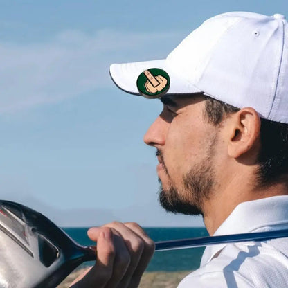Middle Finger Golf Ball Marker: Funny Magnetic Hat Clip Marker for Golf - Removable Ball Position Mark, Unique Golf Accessory