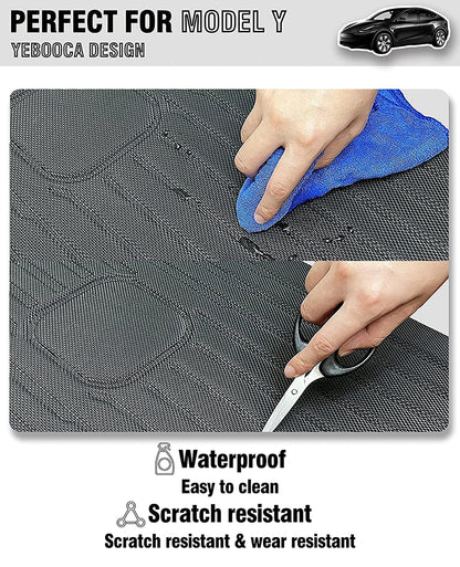 Rear Seat Backrest Protector for Tesla Model Y 2020-2025 – Juniper Trunk Anti-Scratch & Anti-Dirty Mat with Velcro