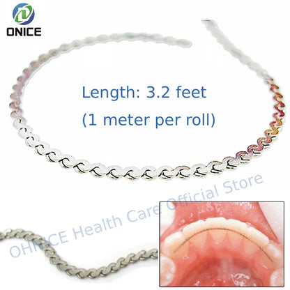 Orthodontic Retainer Chain Wire - 1m Stainless Steel Spool for Post-Braces Dental Retention