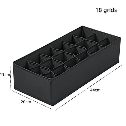 Underwear & Socks Organizer Box – Drawer Dividers for Bras, Pants, Scarves, Ties, Jeans, and Clothing Storage