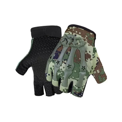 Fingerless Riding Gloves – Non-Slip Half Finger Gloves for Motorcycle, Cycling, Climbing, Hiking & Outdoor Sports