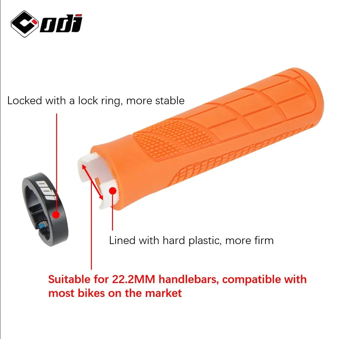 ODI Lock-On Bicycle Grips – Anti-Slip MTB Handlebar Covers for Mountain Bike, BMX, Folding & DH Cycling Parts