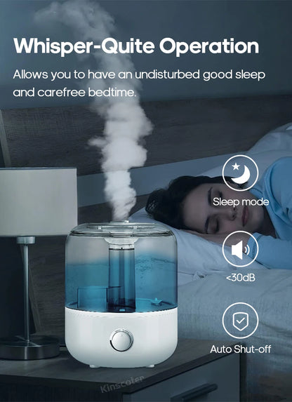 KINSCOTER 3L Air Humidifier – Large Capacity Aroma Diffuser with Remote Control & Timer for Home and Plants