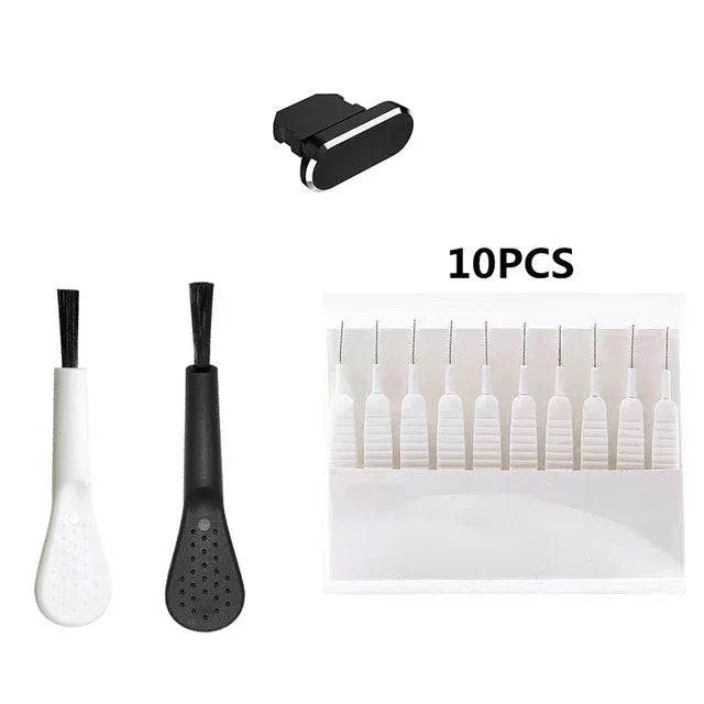 Phone Charging Port Dust Plug & Cleaner Kit - USB Port Cleaning Brush for iPhone 14/13 Pro Max & Electronics
