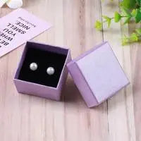 24pcs Jewelry Gift Boxes - 9x9x3cm Velvet Sponge Travel Organizer Cases for Rings Earrings Necklace Storage