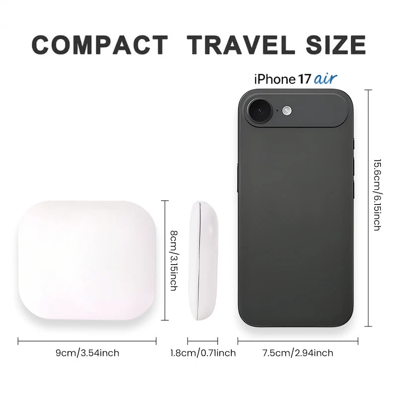 LED Lighted Compact Makeup Mirror - 1X/2X Magnifying Folding Pocket Travel Mirror for Purse & Gift