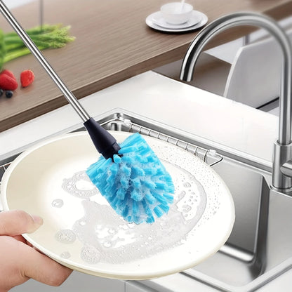 3-in-1 Stainless Steel Bottle Brush Set - Long Handle Water Bottle Cleaner & Kitchen Scrubbing Tool