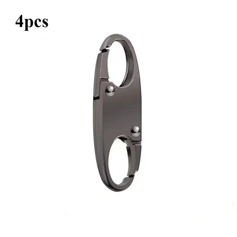 Alloy S-Shaped Anti-Theft Zipper Lock Clip – Portable Silver Bag & Luggage Security Accessory for Suitcases & Travel Use