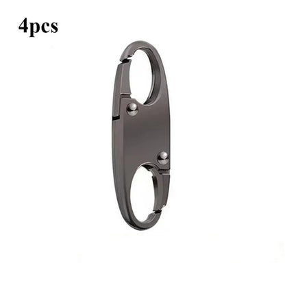 Alloy S-Shaped Anti-Theft Zipper Lock Clip – Portable Silver Bag & Luggage Security Accessory for Suitcases & Travel Use