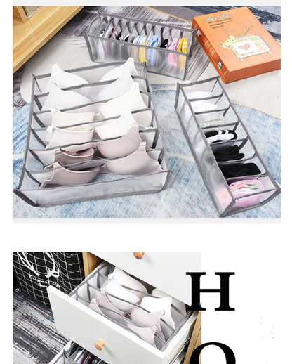 Underwear & Socks Organizer Box – Drawer Dividers for Bras, Pants, Scarves, Ties, Jeans, and Clothing Storage