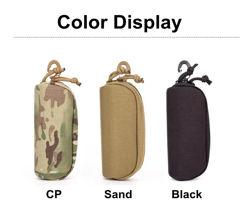 Tactical MOLLE Shockproof Eyeglass Case – Portable 1000D Nylon Protective Hunting Sunglasses Box