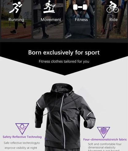 All-Season Men’s Sportswear 5-Piece Set — Tracksuit for Running, Cycling, Fitness & Hiking