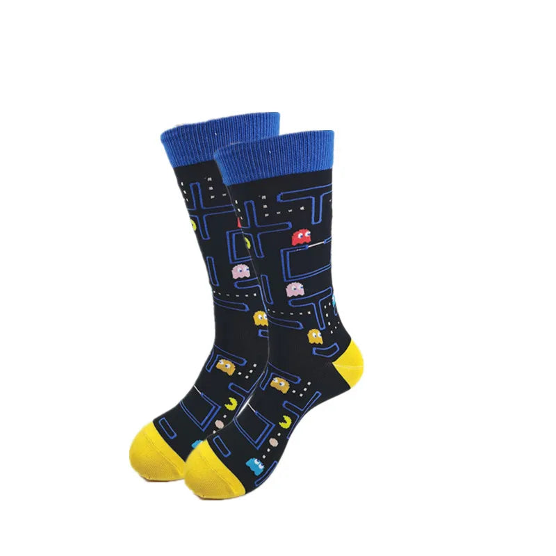 Spring and Autumn Cartoon Movie Character Socks for Men & Women – Funny Fashion High Quality Crew Tube Socks, Unisex Casual Cotton Socks