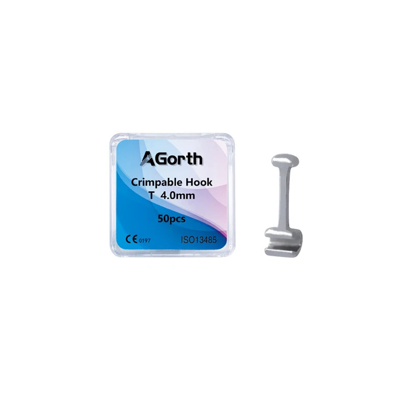 50Pcs Orthodontic Crimpable Hooks Set – Bondable Sliding Long & Short Dental Archwire Bracket Hooks Multi-Function Kit