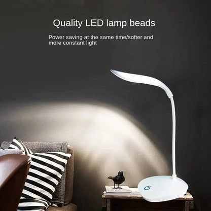 LED Eye Protection Desk Lamp – Touch Dimmable USB Reading Light for Office, Study, Dormitory & Bedroom Night Lighting