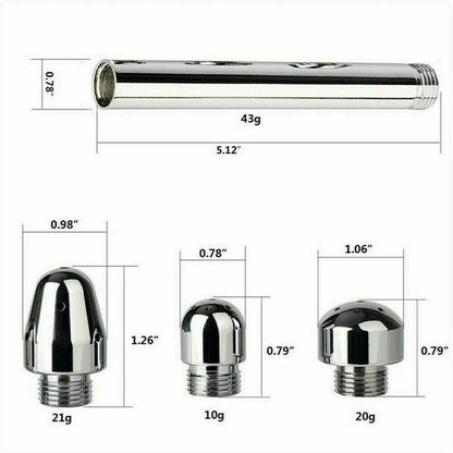 Anal Douche Enema Set – Aluminum Shower with 3 Nozzle Options for Complete Cleansing